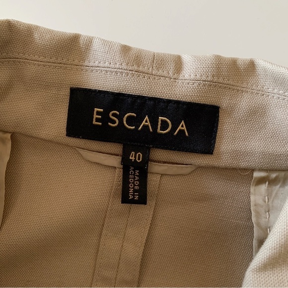 ESCADA Britha Cinch Collar Jacket Sz 40 Medium Reed - Picture 5 of 9